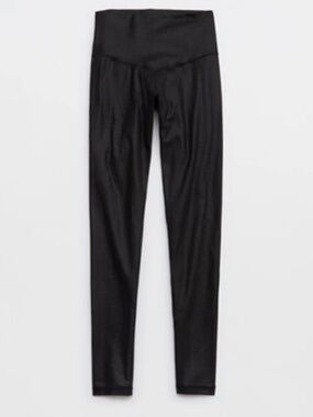 OFFLINE By Aerie Real Me XTRA Rib Foil Legging Black